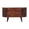 Rounded Lid Up Blanket Box - Walnut - Image 5