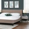 Aspen - King Vertical Tufted Headboard Platform Bed Set - Mink Beige - Image 14