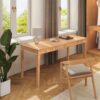 Dumont - Modern Farmhouse 1 Drawer Fluted Home Office Writing Desk - Natural Blonde - Image 5