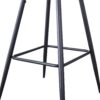Bar Stools (Set of 2) Velvet Barstool Modern Counter Bar Height Chair With Back, Sturdy Metal Legs & Footrests, Island Stool For Kitchen Bar - Dark Gray - Image 5