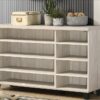 Corby - Oak Finish 3 - Door Shoe Cabinet - Dusty Gray - Image 4
