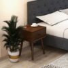 Avery - Solid Wood Nightstand - Brown - Image 3