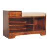 Retreat - Shoe Bench, 1 Drawer - Chestnut - Image 2