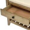 Shoe Rack With Cushioned Seat And Drawers Multipurpose Entryway Storage Bench Wash - Gray Wash - Image 8