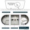 Acrylic Freestanding Soaking Bathtub With Integrated Slotted Overflow And Brushed Nickel Toe-Tap Drain, Cupc Certified, 02138 - Glossy White - Image 4