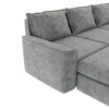 Chenille Modular Sectional Sofa, U Shaped Reversible Couch, Free Combination, 6 Seat Sleeper Sofa Bed With Ottoman, Convertible Oversized Indoor Furniture - Gray - Image 9