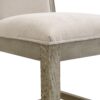 Bar Stools (Set of 2), Rubber Wood Frame, Retro Bar Chairs Suitable For Kitchen Island - Beige / Gray - Image 12