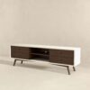 Caroline - White TV Stand Up To 72" - Brown / White - Image 3