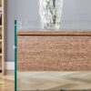 Elegant Bedside Table With Drawers And Transparent Tempered Glass Sides - Wood - Image 16