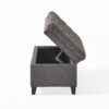 Juliana - Stylish Storage Ottoman With Extra Seating - Gray - Image 9