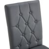 Armless Dining Chairs, Grid And Buckle Design Of The Back (Set of 4) - Gray - Image 10