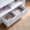 Modern TV Stand & Two Shelves And Two Drawers - White - Image 2