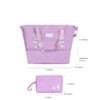 5 Piece Set (20"24"28 +A Travel Bag And A Toiletry Bag), Hard Case Spinner Wheels Luggage Sets With Tsa Lock Carry On Suitcase Luggage Durable Suitcase - Lilac - Image 8