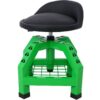 Pneumatic 360 Degree Swivel Stool, Mechanics Rolling Creeper Seat, Heavy Duty Rolling Mechanics Stool, Shop Stool With Casters - Green - Image 4