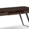 Lowry - Large Desk - Distressed Charcoal Brown - Image 3