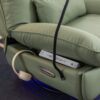 270 Swivel Glider Recliner Chair, Power Recliner Rocking Chair, USB Port Charge For Nursery Chair With Atmosphere Lamp For Living Room Bedroom Apartment - Green - Image 16