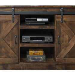 Farmhouse - Corner TV Stand For TVs Up To - Aged Whiskey