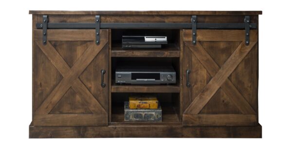 Farmhouse - Corner TV Stand For TVs Up To - Aged Whiskey