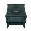 Hollow Carved 3 Drawer Dresser With Metal Handles, Storage Chest For Living Room Or Bedroom - Blackish Green - Image 11