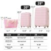 Hardshell Luggage Sets 2 Pieces + Bag Spinner Suitcase With Tsa Lock Lightweight 20" / 28" - Light Pink - Image 8
