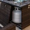 30" Outdoor Fire Table Propane Gas Fire Pit Table With Lid Gas Fire Pit Table With Glass Rocks And Rain Cover - Espresso - Image 6