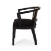 Elegant Dining Chair (Set of 2) With Cane Web Backrests And Velvet Upholstery - Black - Image 9