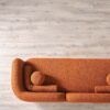 Donna - Japandi Style Boucle Sofa - Brown / Burnt Orange / Orange - Image 4