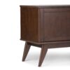 Draper - Mid Century Low TV Media Stand - Medium Auburn Brown - Image 6