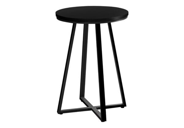 Accent Table, Side, Round Contemporary & Modern - Black