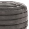 Vivienne - Round Pouf - Gray - Image 3