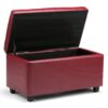 Cosmopolitan - Storage Ottoman - Red - Image 3