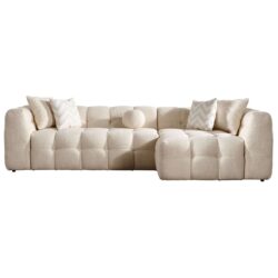 Alana - Tufted Right Sectional Sofa - Ivory