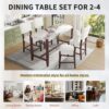 Counter Height Bar Table, Faux Marble Dining Table For Kitchen, Living Room, Or Balcony - White - Image 7
