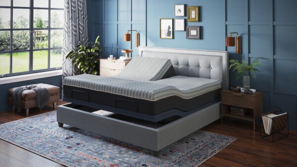 Copper Lux Hybrid - 12" Split Top King Mattress With Copper Infused Contouring Memory Comfort Layer And Supportive Coil System - Black / Gray