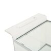 Elegant Acrylic Bar Cart With Tempered Glass Shelves And Rattan Metal Frame - Clear - Image 11