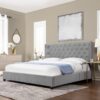 Manhattan - Shelter King Platform Bed Frame - Opal Gray - Image 9