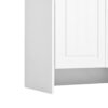 Minimalist 4 Door Shoe Cabinet With Coat Rack, Spacious Top, 3 Drawers, 8 Shelves, Metal Hooks And Handles For Hallway - White - Image 19