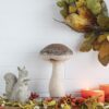 Mushroom Holiday Ornament, For Harvest Festival Fall Festival & Thanksgiving Table Decorations (Set of 2) - Beige / Light Brown - Image 3