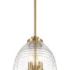 Ember - 3 Candle Lights Chain Pendant - Clear / Gold - Image 4