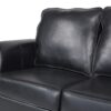 Contemporary 3 Seater Sofa With Nailhead Trim - Black - Image 13