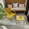2 Piece Indoor / Outdoor Furniture Set (One Chair And 1 Coffee Table), UV Resistant, Waterproof And Durable - Brick Yellow - Image 13