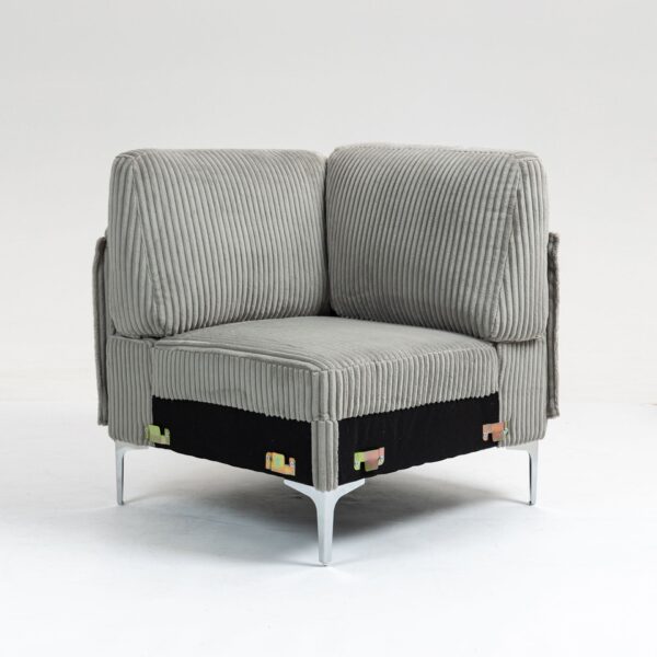 Modular Sectional Sofa Corner Seat, Middle Seat Module Couch - Gray