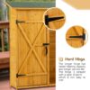 Outdoor Storage Shed With Lockable Door, Wooden Tool Storage Shed With Detachable Shelves & Pitch Roof - Natural - Image 9