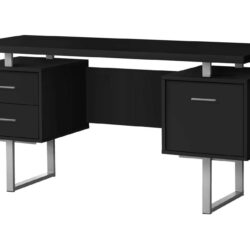 Computer Desk For Home Office, Laptop, Left Right Set - Up, Storage Drawers, Contemporary & Modern - Black