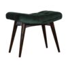 Velvet Curve Bench - Emerald - Image 2