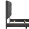 King Size Squares Upholstered Platform Bed - Gray - Image 4