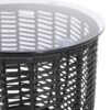 Arias - Boho Side Table With Tempered Glass Top And Rattan Wrap - Black - Image 9