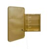 Rectangle Medicine Cabinet Mirror Bathroom Mirror With Storage Wall Mounted Medicine Mirror Cabinet With LED - Gold - Image 5