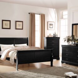 Louis Philippe - 2 Piece Eastern King Bedroom Set - Black