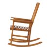 Acacia Indoor Rocking Chair, Outdoor Solid Patio Furniture New Style - Light Brown - Image 18